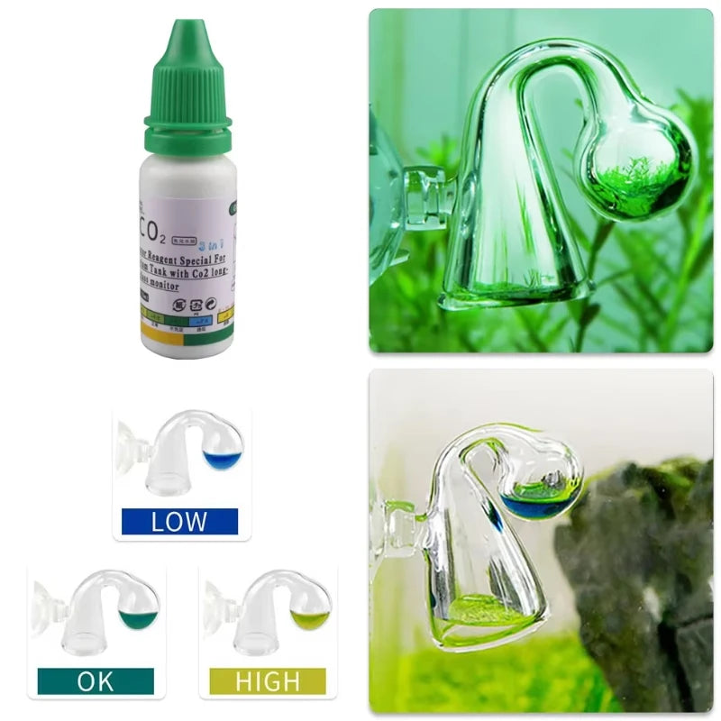 Aquarium CO2 Indicator Solution Monitor Plants Grass CO2 System