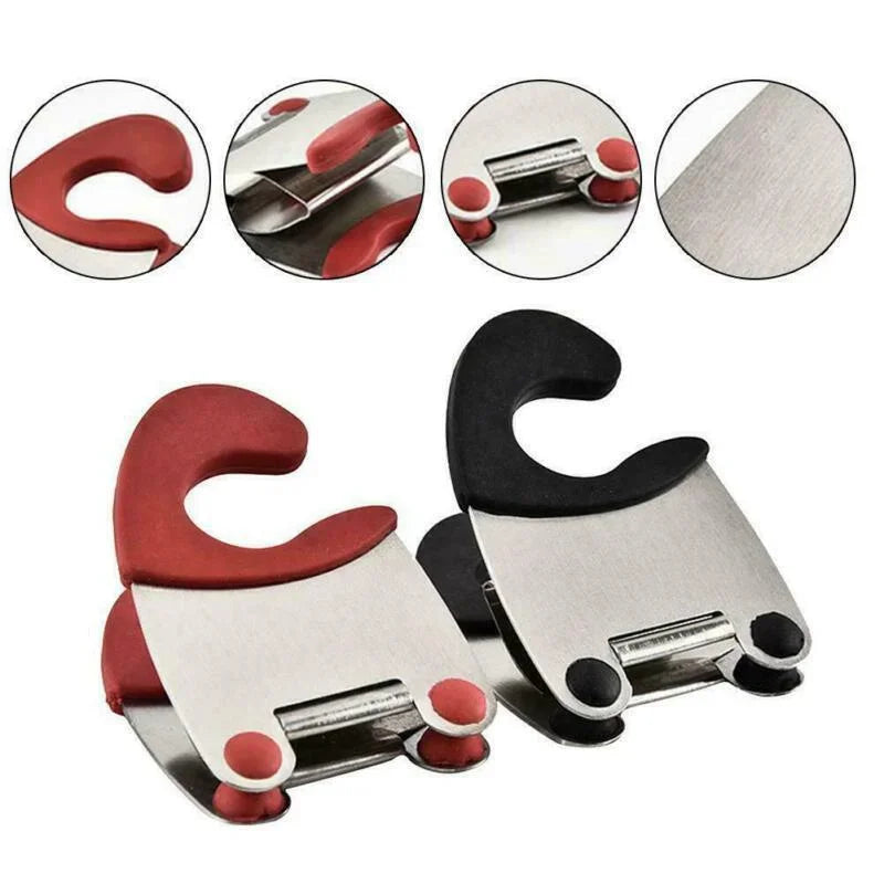 Pot Spoon Holder Pot Clip Holder Anti Scald Silicone Grip for Spoon