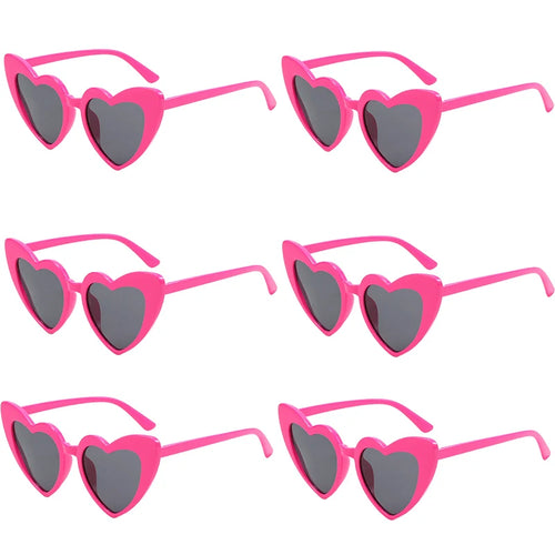 Bachelorette Party Heart Shaped Glasses Black White Pink Avocado Green