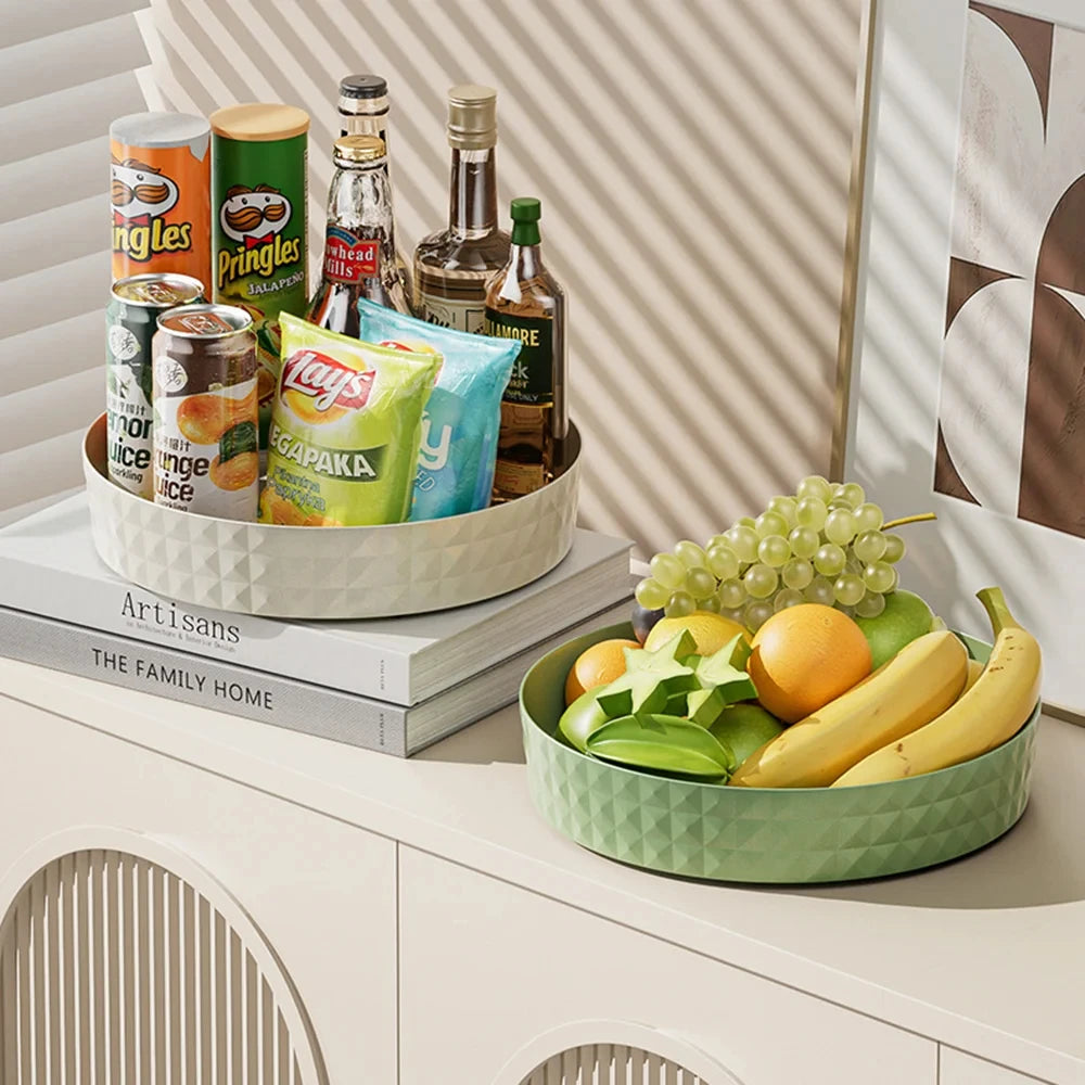1Pc Kitchen Storage Spice Rack 360 Degree Rotating Cabinet Storage
