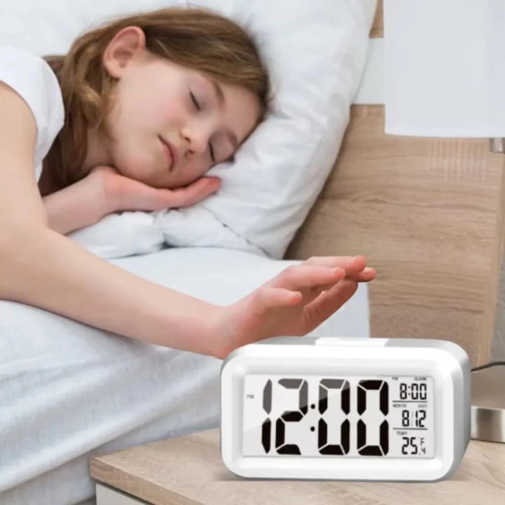 1pc LED Multifunction Digital Alarm Clock  Electronic Backlight Table