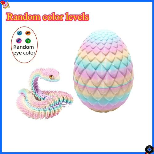 3D Printed Snake with Egg Joint Mobility Simulate Snake Ornament