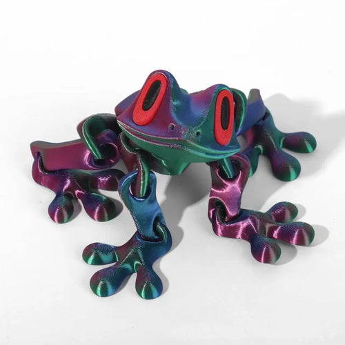 1pc 3D Printing Simulation Tree Frog Joint Movable Frog Ornaments