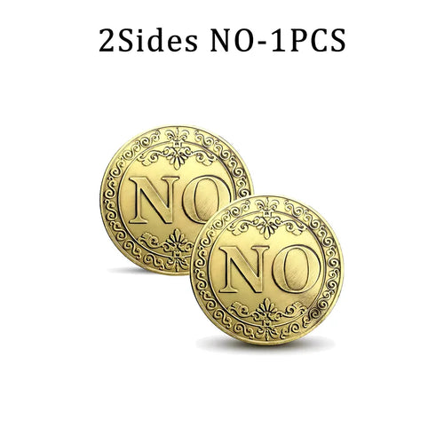 YES NO Decision Coins Magic Coin Collections Good Luck Vintage Antique