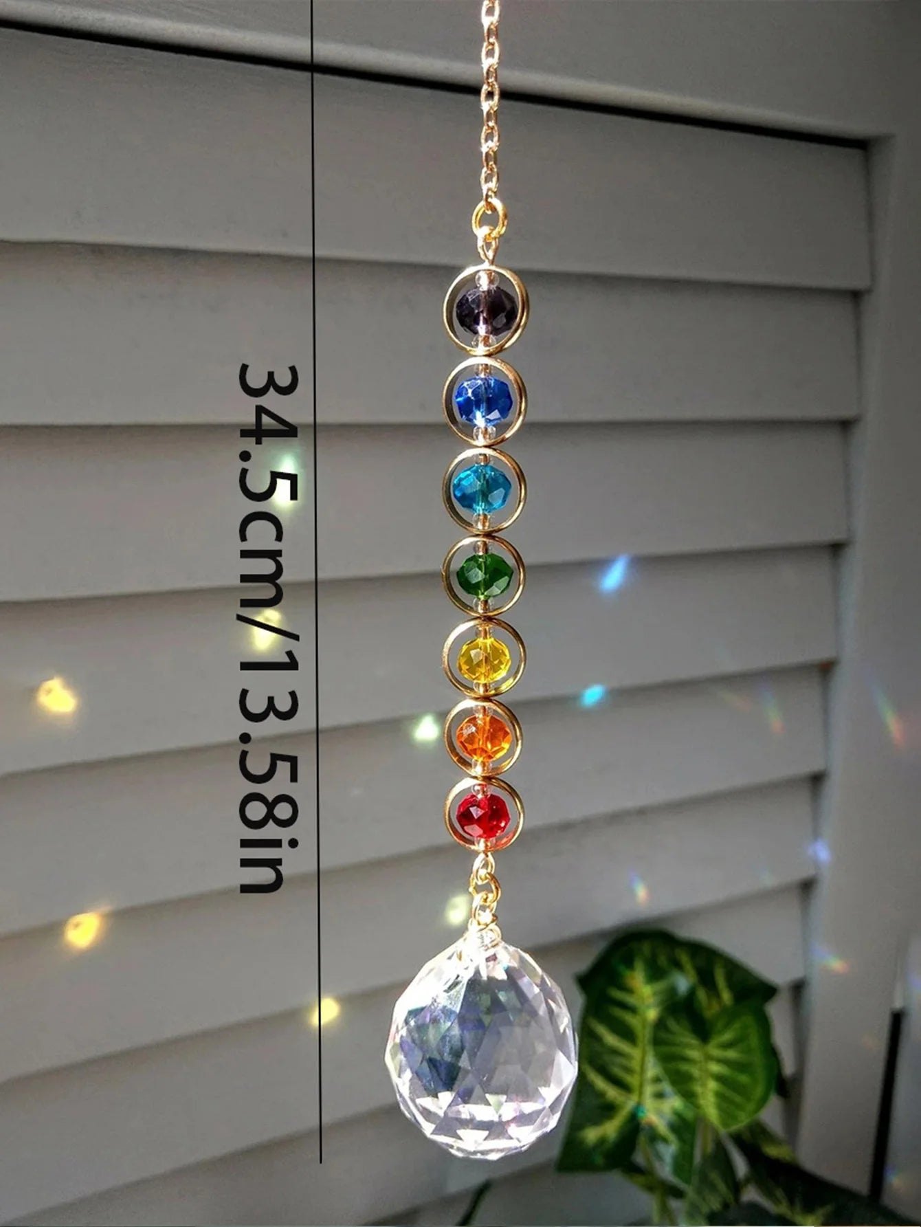 1pc Crystal Suncatcher Mobile Meditation Home Decor Rainbow Maker