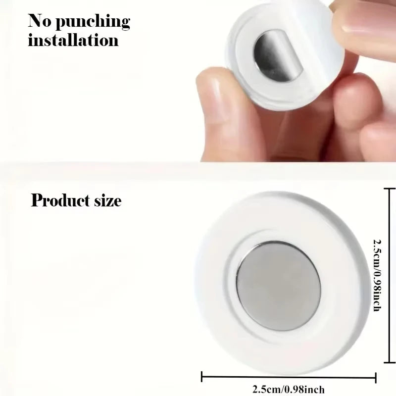3/6pcs No Drill Magnetic Remote Holder - Wall Mount for TV/AC/DVD
