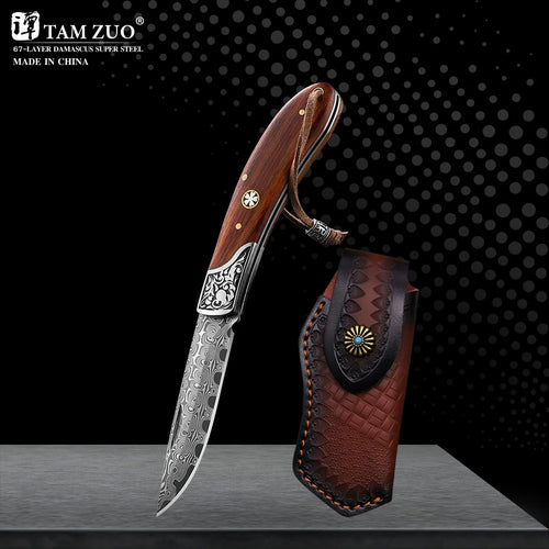 WXCOO Damascus Boning Knife Folding Fruit Cutting Knife Chef's Knife