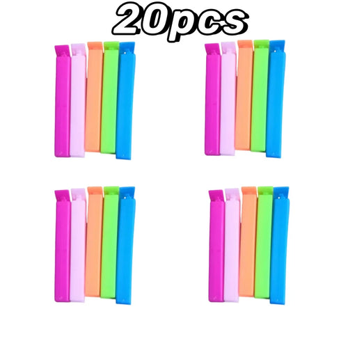 5-30pcs Colorful Sealing Clips Moisture-Proof Fresh-Keeping Snack Bag