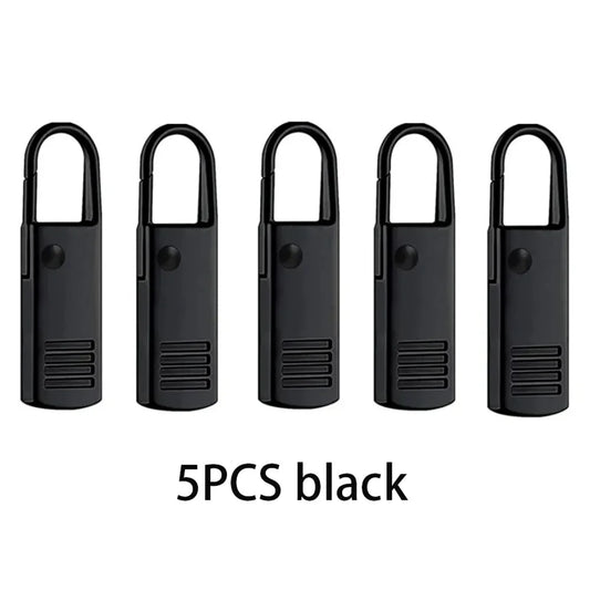 5pcs black Detachable Zipper Pull, Replacement Zipper Accs For jeans &