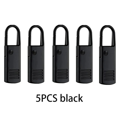 5pcs black Detachable Zipper Pull, Replacement Zipper Accs For jeans &