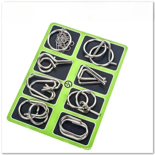 Fun Metal Chinese Ring Puzzle Intelligent Brain Teaser IQ Logic Game