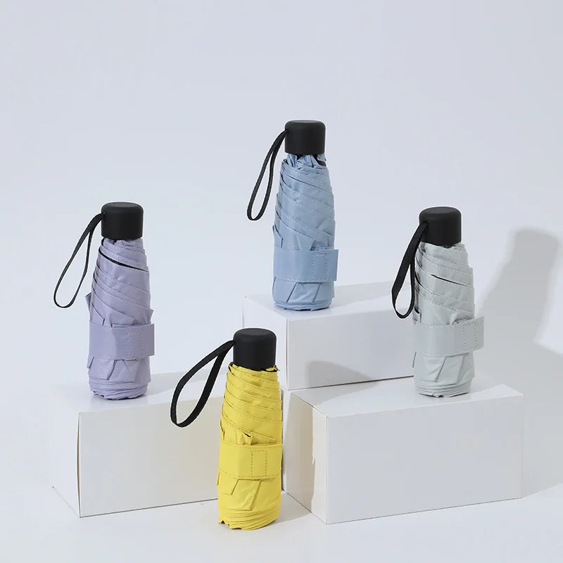 Ultralight Mini Pocket Women's Small Windproof Folding Umbrella Travel
