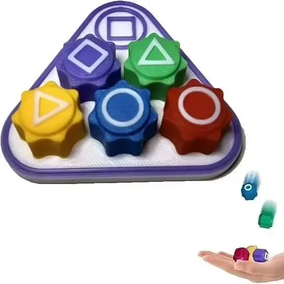 3d Printing Calamari Game Dice Party Game Props Square Circle Triangle