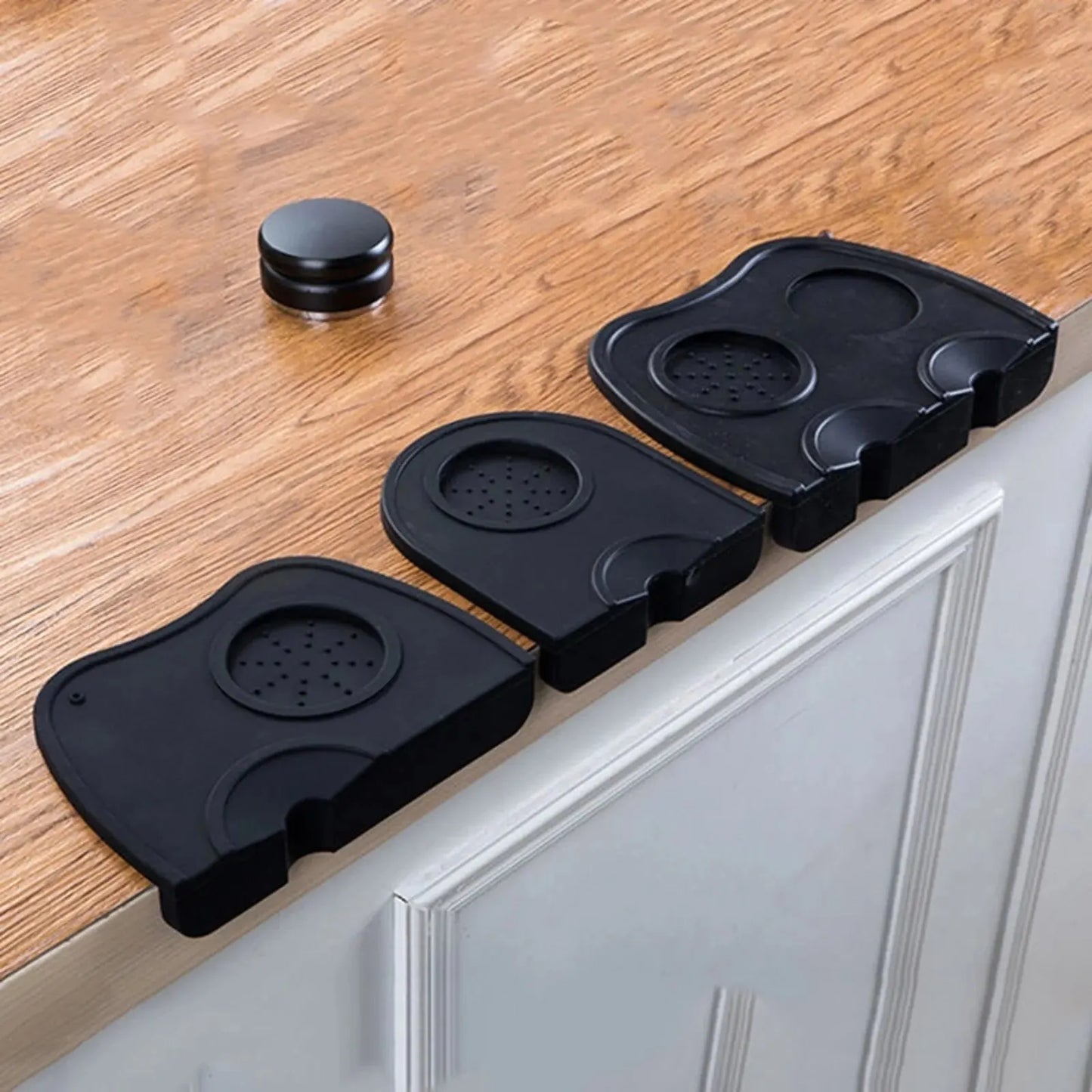 Espresso Coffee Tampers Mat Station Press Tampering Holder Corner Mat