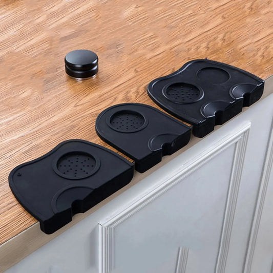 Espresso Coffee Tampers Mat Station Press Tampering Holder Corner Mat
