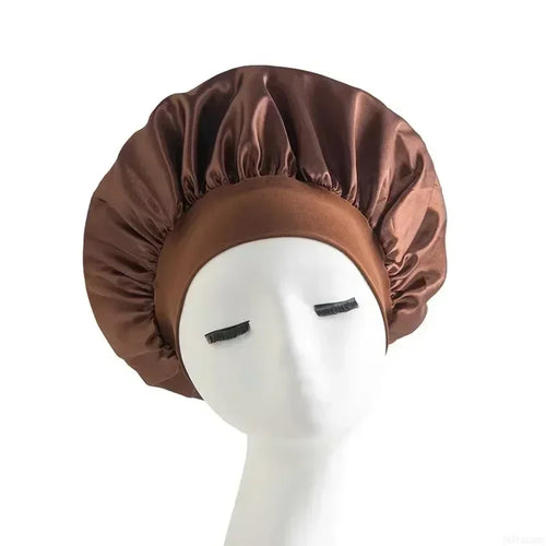 Bonnet Sleeping Cap Nightcap High Elastic Wide Brim Satin Night Hat