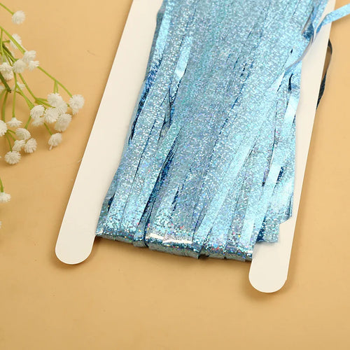 Cheap as a Party Metallic Tinsel Foil Fringe Curtains Backdrop for