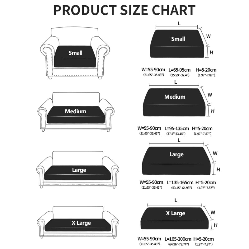 Waterproof Sofa Cover Luxury Adjustable Elastic Couch Cover for Living