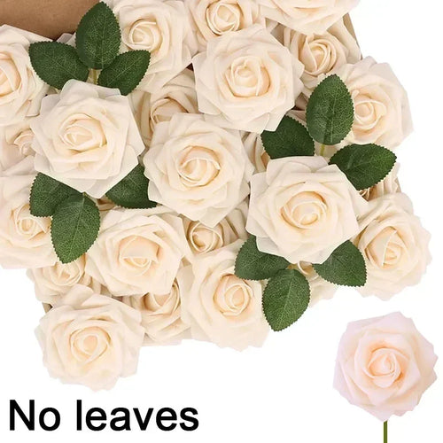 25/5pcs Artificial Rose Flowers Multicolor Foam Fake Roses Flower