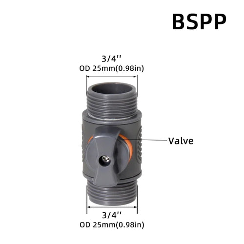 1-Pcs 1/2" 3/4" 1" Garden Hose Quick Connect Adapters -EU BPS Threaded