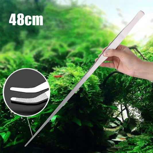48cm Stainless Steel Tweezers Fish Tank Aquatic Plants Aqaurium Tool