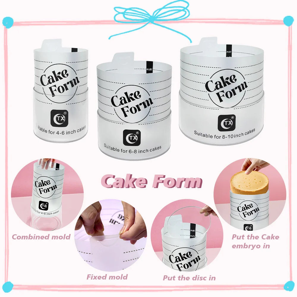 Adjustable Round Cake Form Mold Retractable Fondant Mousse Cake Ring