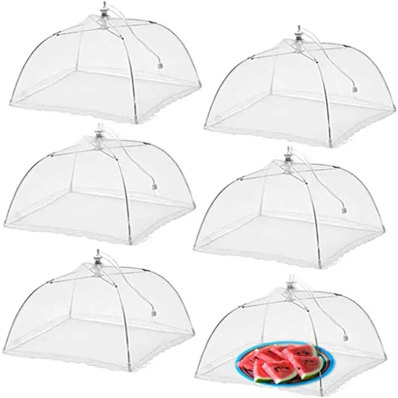 Foldable Food Mesh Cover Fly Anti Mosquito Pop-Up Food Cover Umbrella