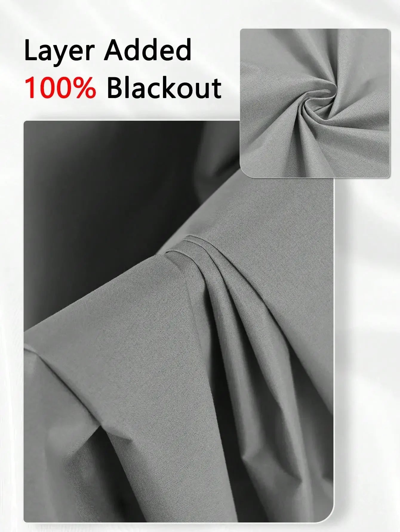1panel Solid 100% Blackout Curtains with Grommets, Total Privacy