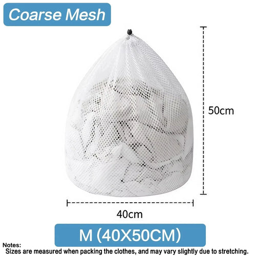 1PC Drawstring Laundry Bag Large Capacity 4 Size Fine Mesh Coarse Mesh