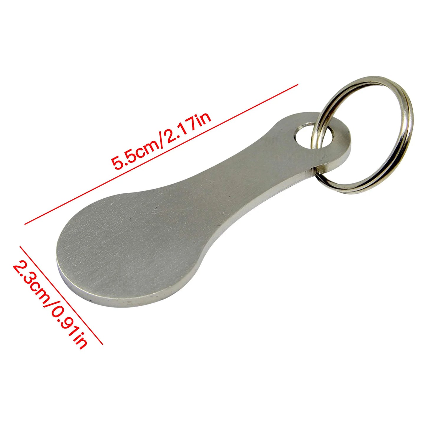 Shopping Cart Token Stainless Steel Hard Portable Key Ring Metallic