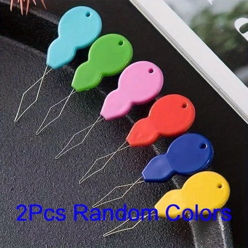 2/5/10pcs plastic needle thread - easy threading for hand sewing,