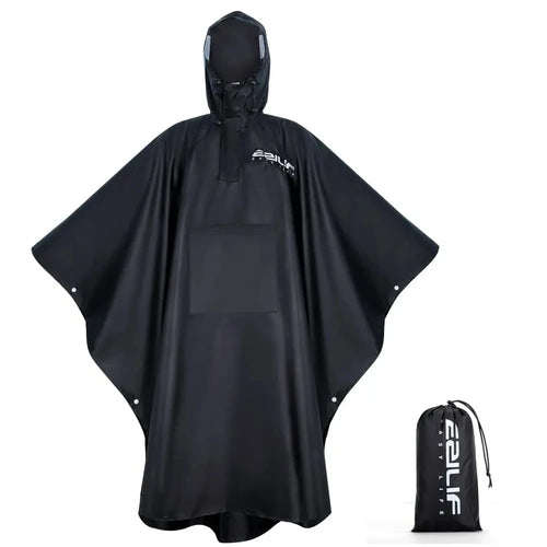 3 In 1 Outdoor Military Raincoat Hooded Sleeve Waterproof Rain Poncho