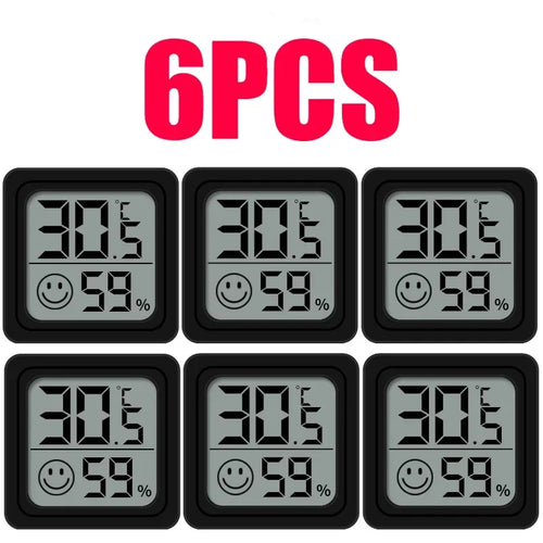 1/3/4/6 PCS Mini LCD Digital Thermometer Hygrometer Indoor Room