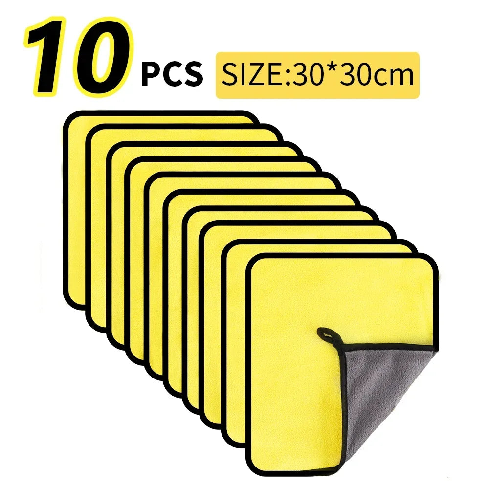 3/5/10Pcs Car Wash Microfiber Towel 30*30CM / 30*60cm Car Cleaning