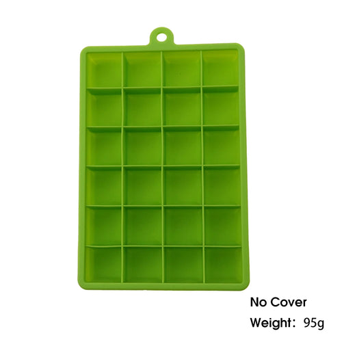 With Lid /No Lid 24-hole Silicone Ice Tray Square Box Auxiliary Food