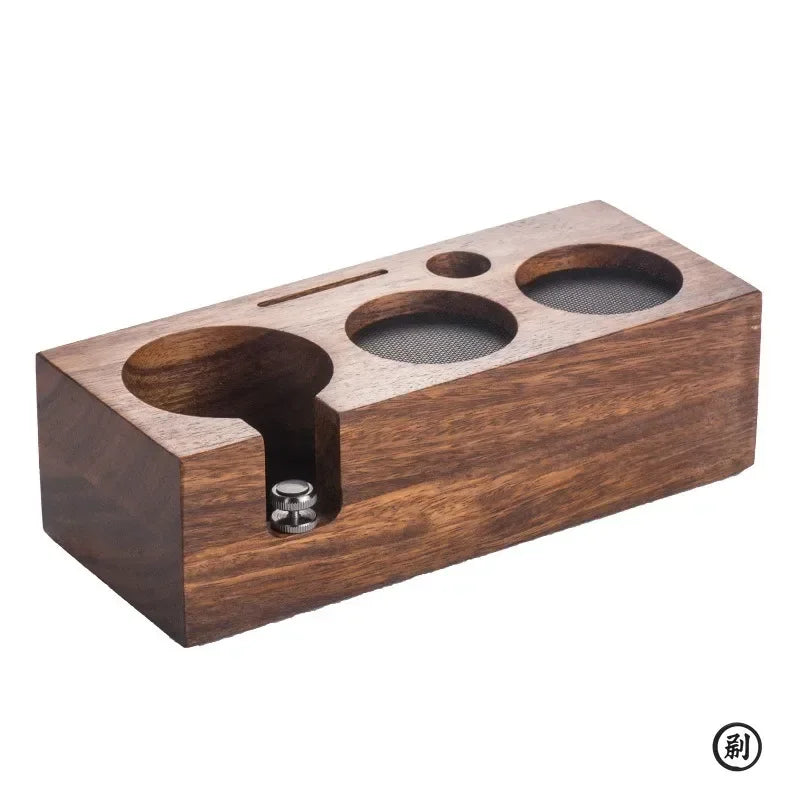 Coffee Tamper Station Stand Wooden Non-slip Espresso Holder Coffee