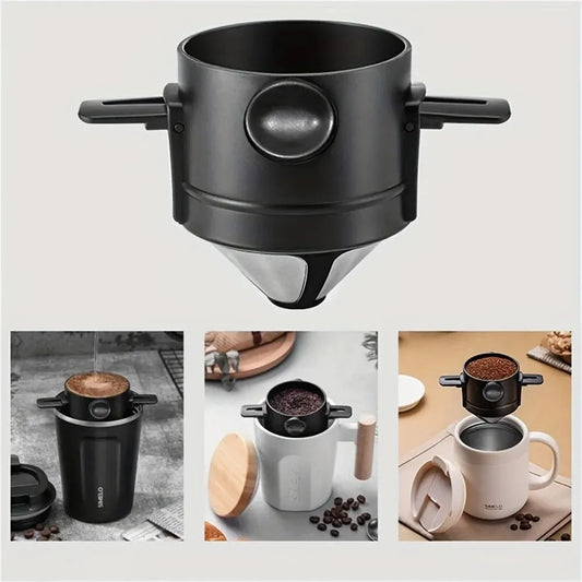 Foldable Coffee Filter Stainless Steel Easy Clean Reusable Coffee