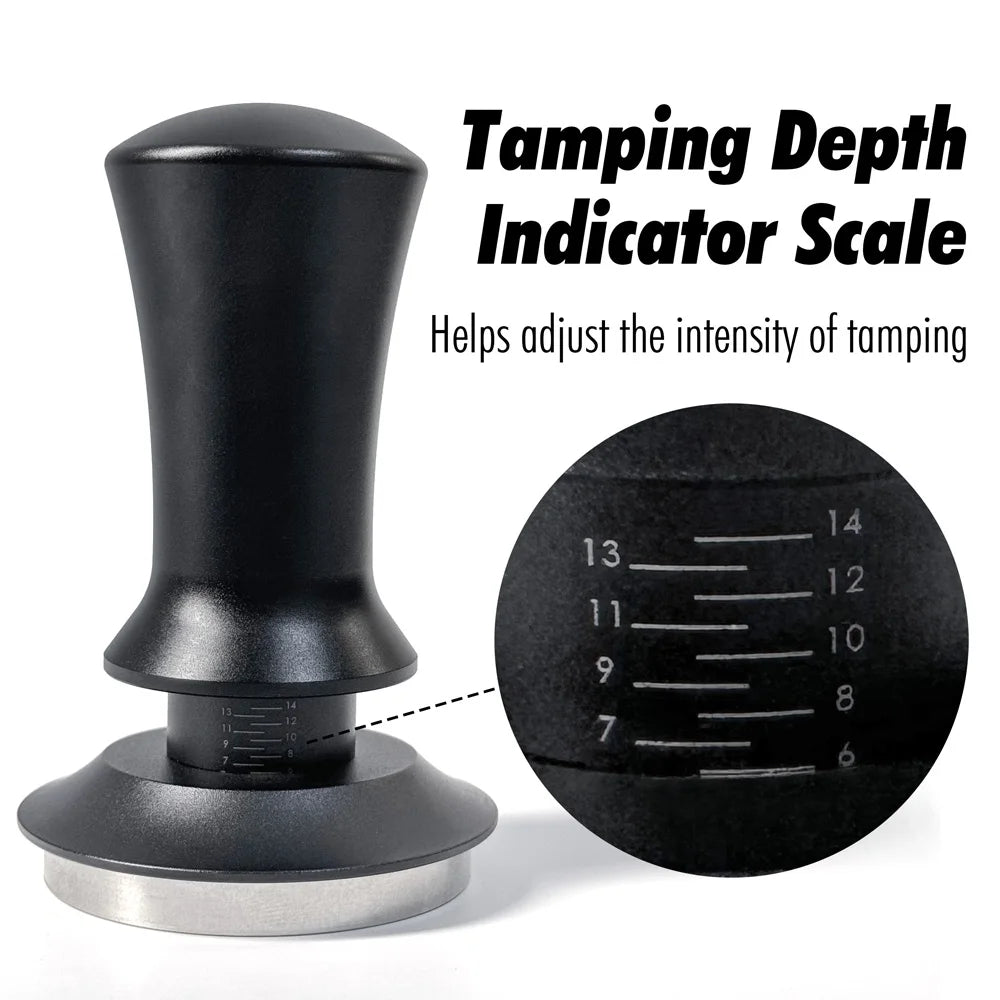 Coffee Tamper 58mm 54mm 51mm Ripple Base Leveling Constant Pressure