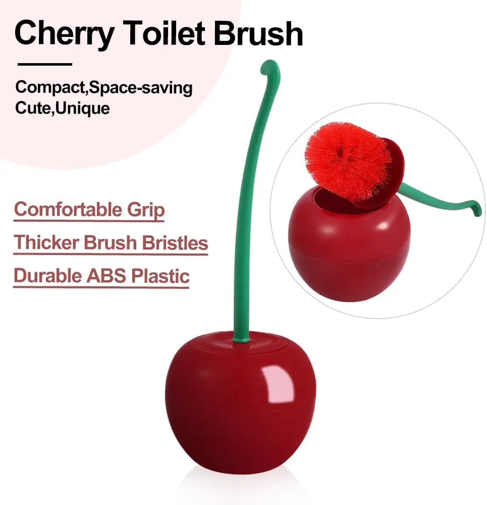 Cherry Toilet Brush Long Handle Soft Hair Cleaning Brush Toilet Brush