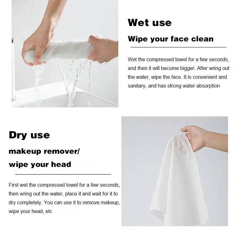 10PCS Set Compressed Towel Travel Quick-Drying Towel Trip Disposable