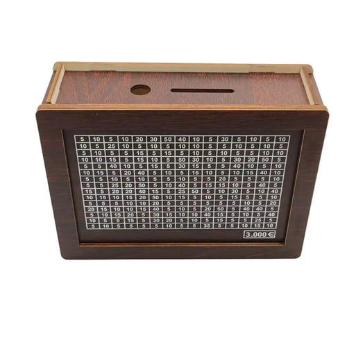 1000/3000/5000/10000 Euro Money Box Wooden Piggy Bank Reusable Money