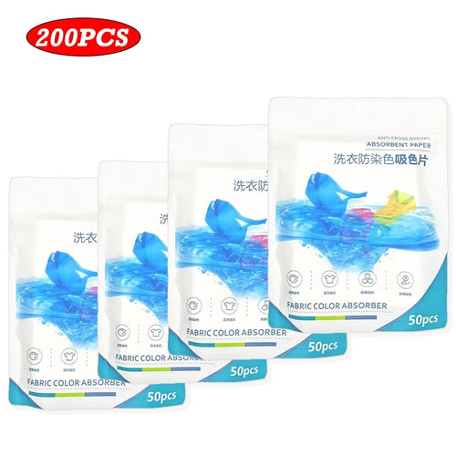 50/100/200PCS Laundry Color Absorbing Paper Anti-dyeing Laundry