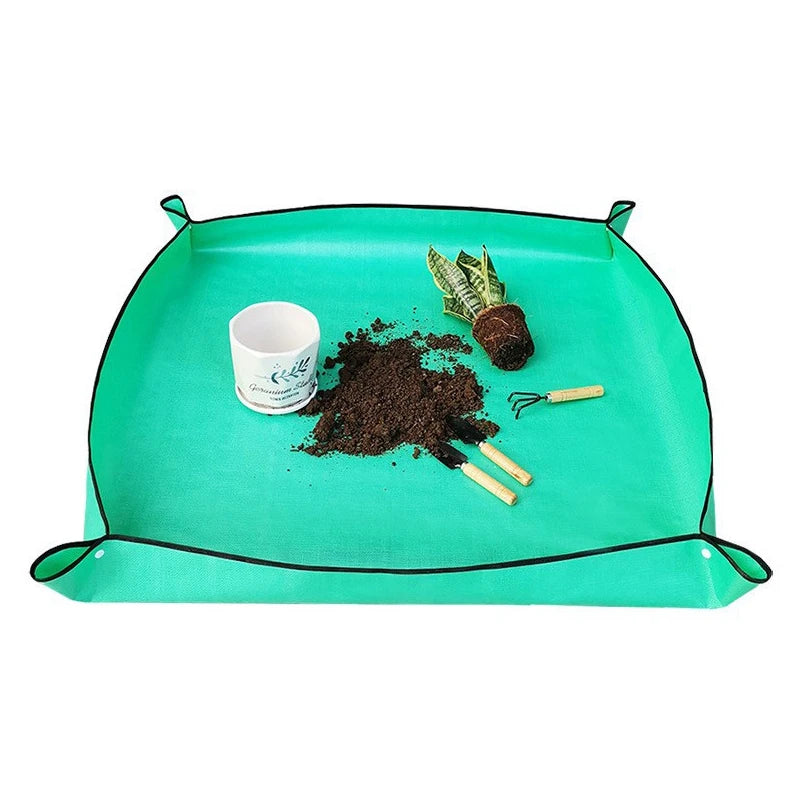 Waterproof Plant Pot Mat, Indoor Garden Mat With Work Gloves, Foldable