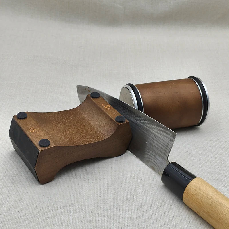 2025 New Design Rolling Knife Sharpener 4 Angle 12/15/18/20 Wooden