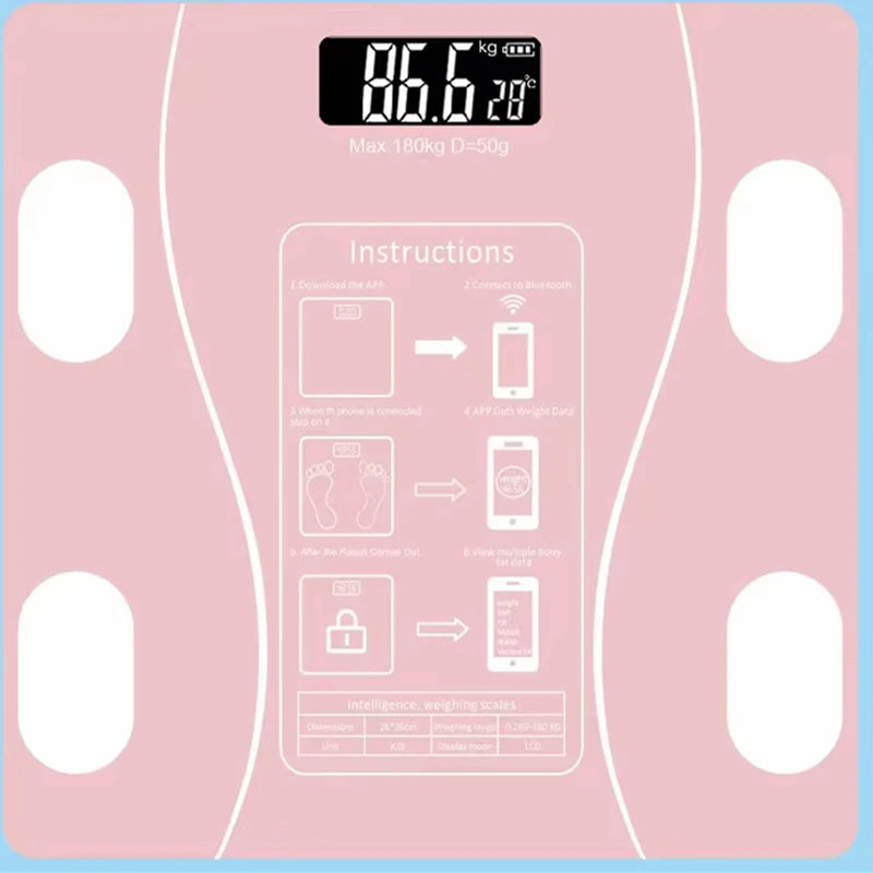 Body Fat Scale Smart Wireless Digital Bathroom Weight Scale Body