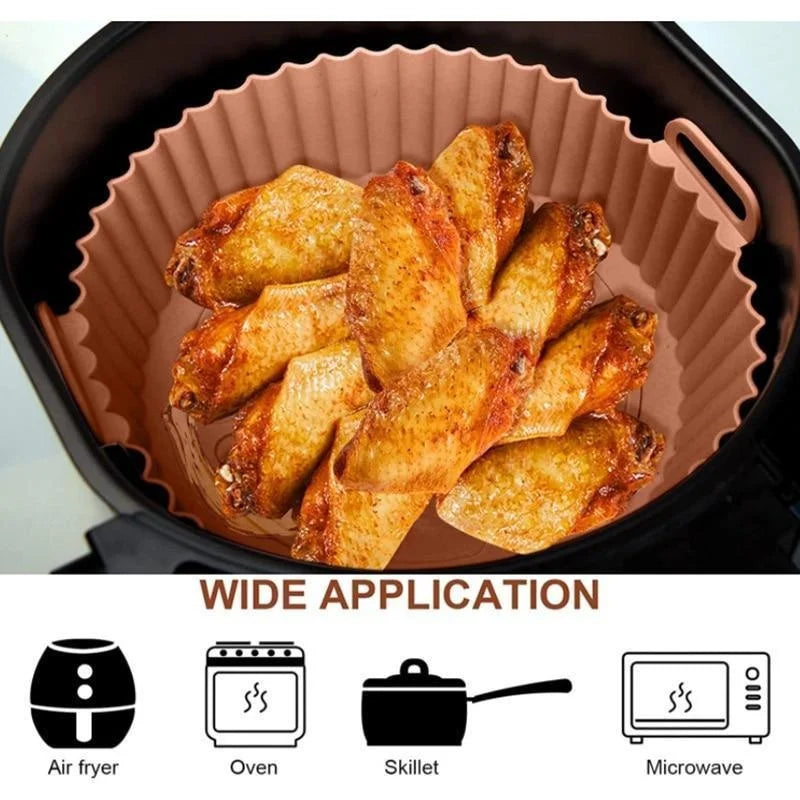Air Fryer Silicone Liners Air Fryer Silicone Pot Reusable Silicone Air