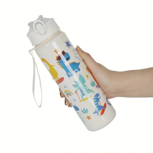 1pc 750ml 23OZ cartoon car series plastic water bottle, multiple
