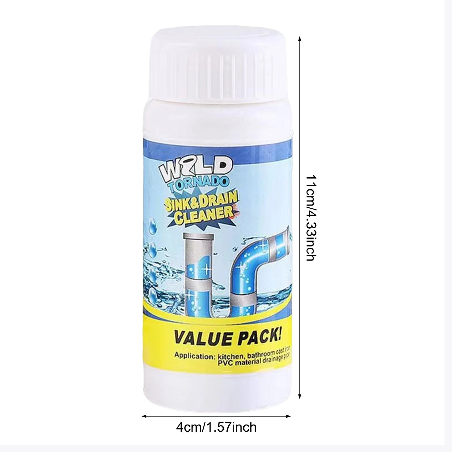 Powerful Sink and Drain Cleaner Powder Fast Acting Portable Powder