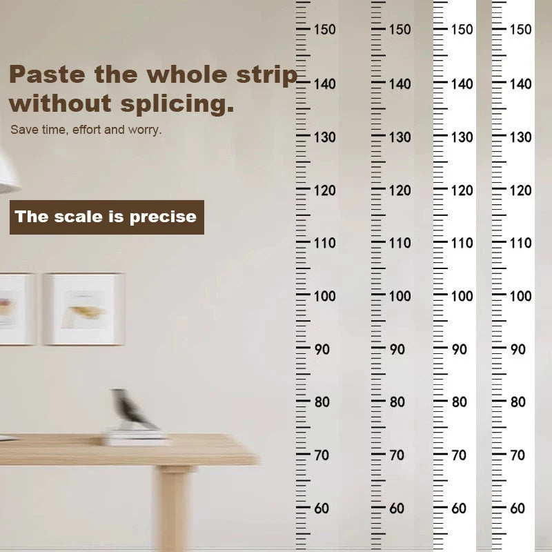 Height Measurement Wall Sticker 0-2m Removable Without Damaging Walls