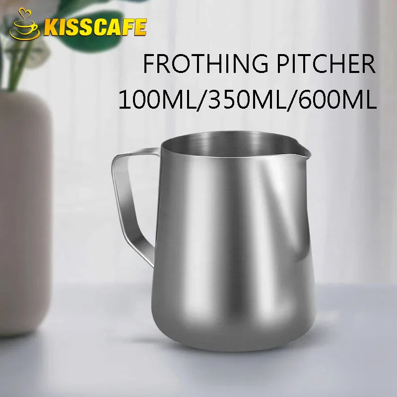 Milk Frother Jug Stainless Steel Container 100ML 350ML 600ML Frothing